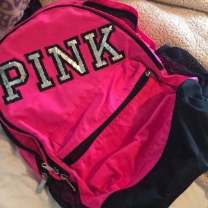 Pink Victoria’s Secret backpack